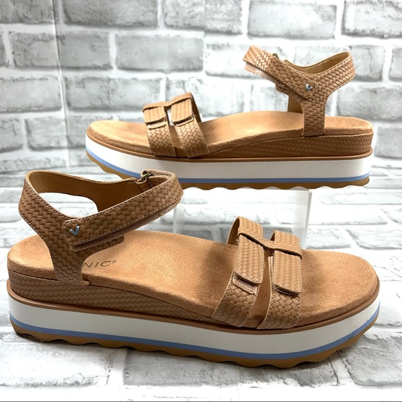 Vionic Shoes - VIONIC Lex Women’s Size 10 Adjustable Brown/Tan Platform Sandals